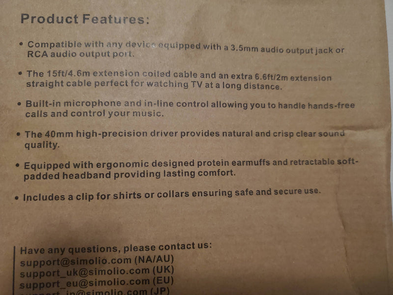 Buy Online High Quality Somolio Stereo TV Headphones - My Neighbor's Stuff LLC