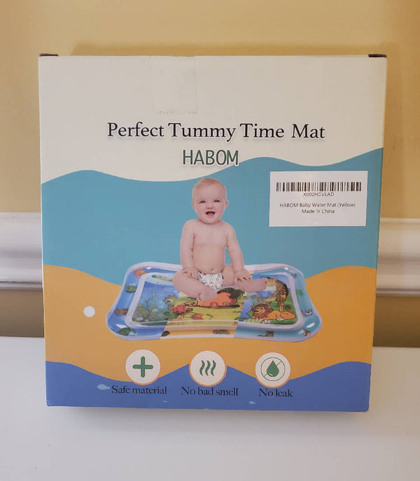 Habom Perfect Tummy Time Mat Baby Water Mat (Yellow) New in Box