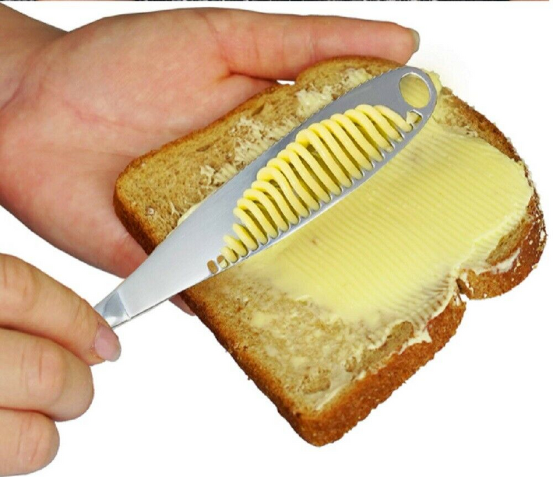 3 In 1 Stainless Steel Butter Spreader Knife Butter Curler Spreader Butter Knife