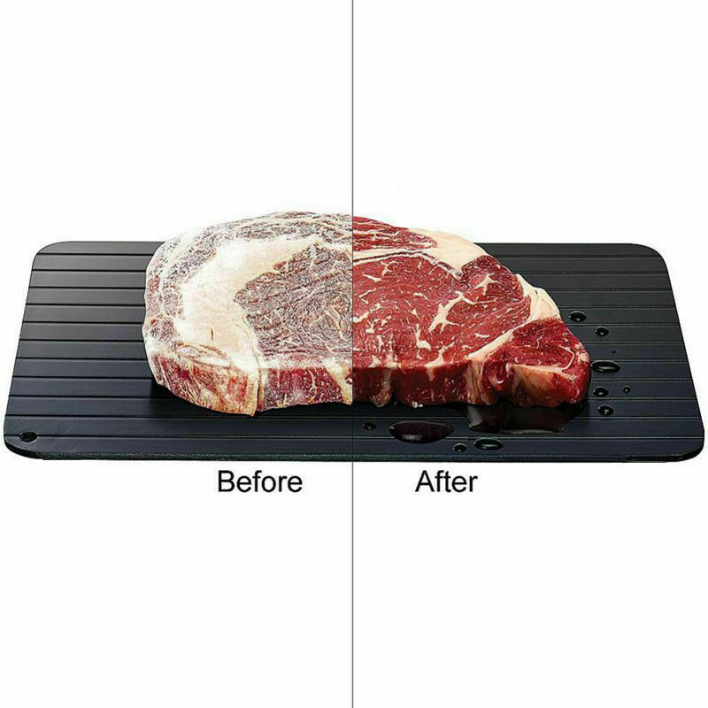 Fast Defrost Tray Fast Thaw Frozen Food Meat Fruit Quick Defrosting Plate Board Defrost Tray Thaw Master Kitchen Gadgets