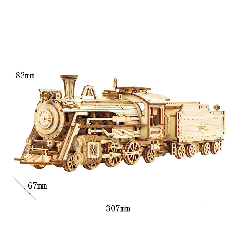 Robotime ROKR 3D Wooden Puzzle Toy Assembly Model Building Kits for Children Kids Birthday Gift MC501 Prime Steam Express