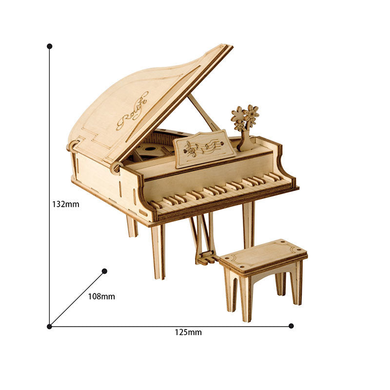 Robotime DIY Grand Piano Toys 3D Wooden Puzzle Toy Assembly Model Wood Desk Decoration for Children Kids TG402