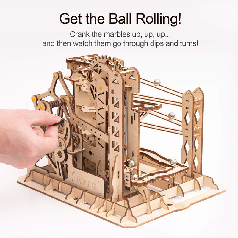 Robotime ROKR 3D Wooden Puzzle Marble Race Run Maze Balls Track Coaster Model Building Kits Toys
