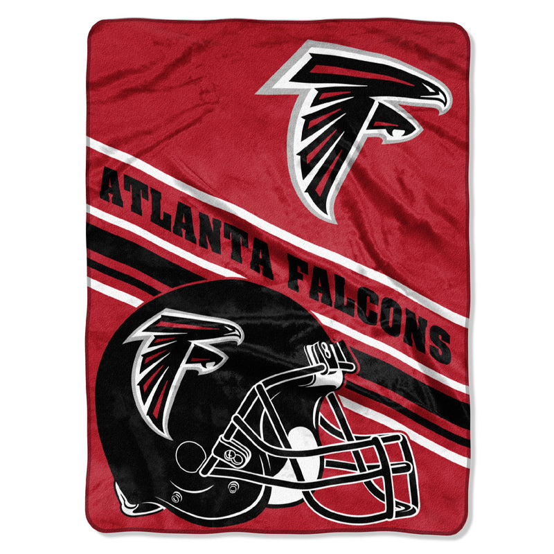 Falcons OFFICIAL NFL "Slant" Raschel Throw Blanket;  60" x 80"