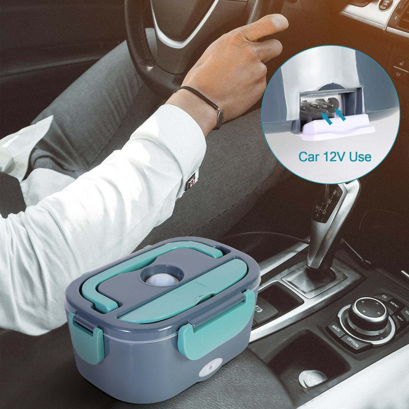1.5L 110V/12V Electric Lunch Box Portable for Car Office Food Warmer Heater Container 40W