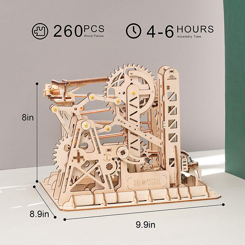 Robotime ROKR 3D Wooden Puzzle Marble Race Run Maze Balls Track Coaster Model Building Kits Toys