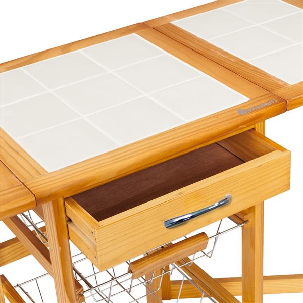 Kitchen & Dining Cart Portable Rolling Drop Leaf Storage Trolley Island FREE SHIPPING