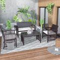 Buy Online High Quality Rattan Sofa Chair Coffee Table Patio Set for Backyard Porch Poolside Gray - My Neighbor's Stuff LLC