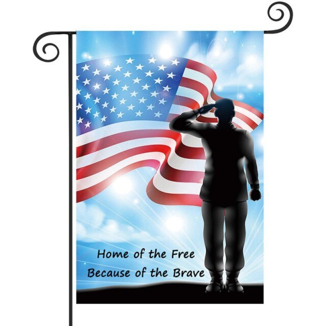 American Flag Veterans Day Soldier's Military Garden Paddock Logo  Polyester Flag Outdoor Home Decoration Of Terrace Lawn